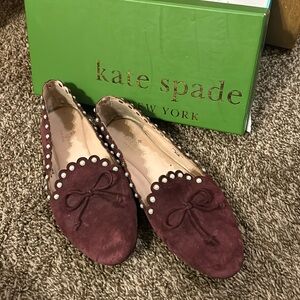 Burgundy Kate Spade flats